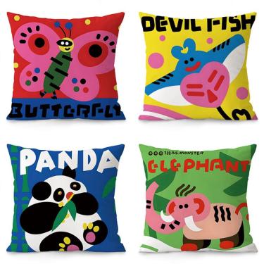 Imagem de Capa de almofada Dopamine Animal Series 35x35cm de pelúcia