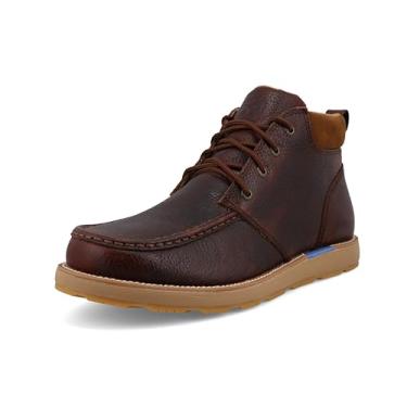 Imagem de Twisted X Bota masculina CellStretch Wedge Sole de 12,7 cm, moc Toe com CellStretch, Mogno profundo, 13 Wide