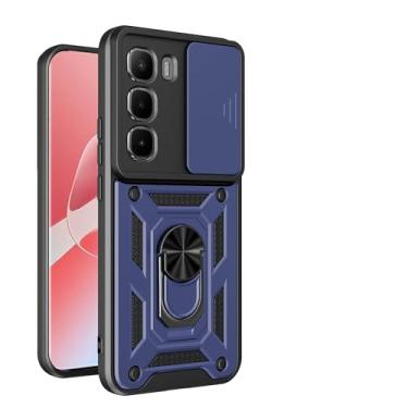 Imagem de Kukoufey Capa compatível com Infinix Hot 60 Pro+ 4G, com capa de lente de câmera deslizante compatível com Infinix Hot 60 Pro+ 4G X6886 capa protetora para celular azul