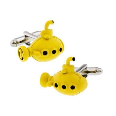 Imagem de Cufflinks Yellow Submarine Design Copper para homens - Yiweisai