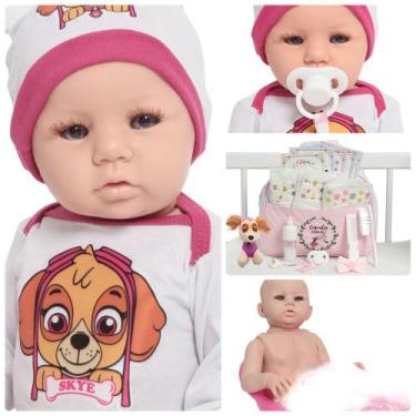 Imagem de Boneca Reborn Abigail Skye 48cm Pode Dar Banho + Bolsa Itens - Cegonha