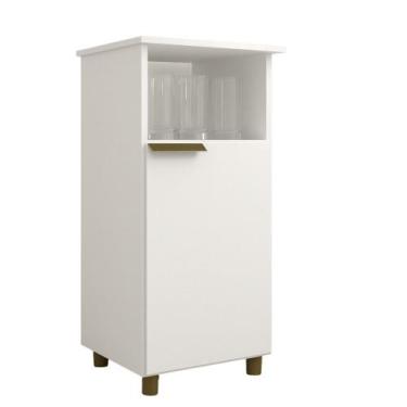 Imagem de Balcão Multiuso 1 Porta com Pés 531 J Carvalho, Branco