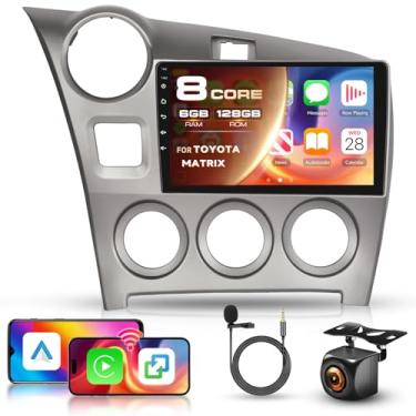 Imagem de 8 núcleos 6G 128G para Toyota Matrix 2009-2014 rádio Android 9 polegadas tela sensível ao toque sem fio Carplay Android Auto, Driauto Car Stereo para Toyota Upgrade Bluetooth DSP Navegação GPS WiFi FM