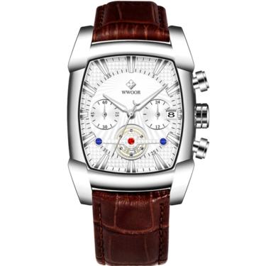 Imagem de Relógio de Pulso Masculino Toneau Design Esportivo de Quartzo Casual 