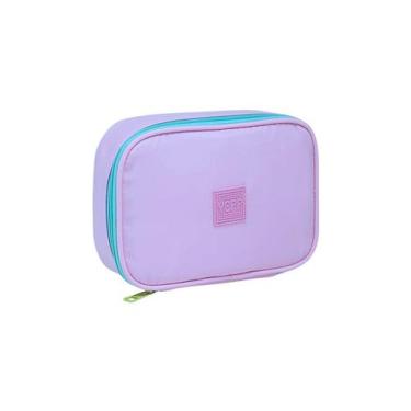 Imagem de Estojo Escolar Box Quadrado com Zíper Colorido Yepp,  Lilas
