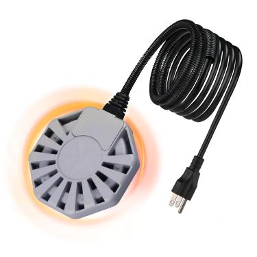 Imagem de PadPure Submersível termostático descongelante de 500 W (5-40 galões) - Aquecedor de água de frango para banho de pássaros de inverno aquecedor de água para gado, cavalos, gado, cachorro