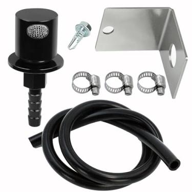 Imagem de Válvula de ventilação de montagem remota para tanques de combustível com suportes de válvula de montagem, peça de reposição de linha de ventilação de tanque tamanho farpa de 5/40.6 cm, destacável