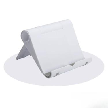 Imagem de 1 suporte de telefone preguiçoso de mesa, suporte de tablet giratório e dobrável em vários ângulos (branco)