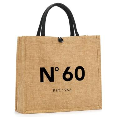 Imagem de NGLIV Presentes de aniversário 30, 40, 45, 50, 55, 60, 65, 70, 75 anos, presentes de aniversário para mulheres, sacolas de compras reutilizáveis, Est1964, Medium