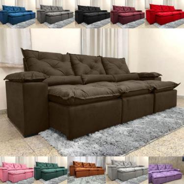 Imagem de Sofá Reclinável Retrátil Elegante P/ Sala Confortavel 2,70m