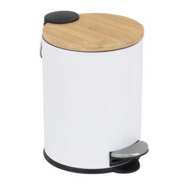 Imagem de Lixeira Bambu 5L - Ferro Resistente e Pedal - Mimo Style