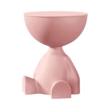 Imagem de Mesa Lateral Compacta E Móvel, Rack De Sofá Com Cabeça Plana Para Quar