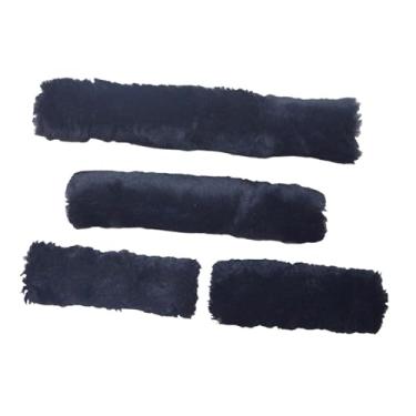 Imagem de Dynwave Conjunto de 4 peças de para cabresto de cavalo, acessórios de decoração para equitação, capa de substituição para focinheira, ideal para, Preto