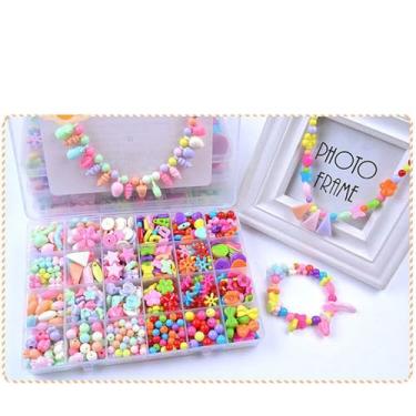 Imagem de Generic Crianças Diy Pulseira Fazendo Contas Kit Jóias Finas Quebra-cabeça Brinquedos Educativos, Interação Familiar (Tipo 4)