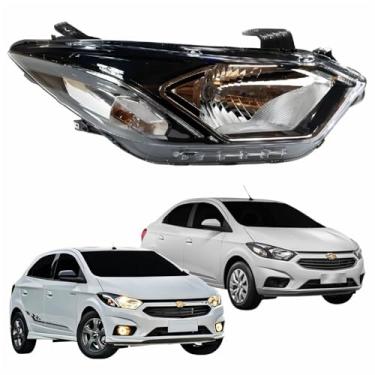 Imagem de Farol Gm Onix Prisma 2017 Até 2019 Com LED Lado Direito Passageiro