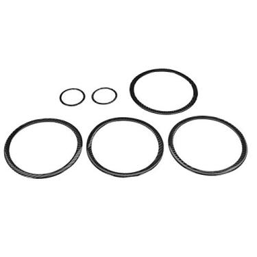 Imagem de aqxreight 6 Peças Tampa do Alto-falante da Porta Interna do Carro Com Acabamento Em Fibra de Carbono Decoração Adequada para 2006-2012 Brilho de Processamento Fino para Sentido Material Leve e Mais