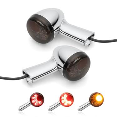 Imagem de VG MOTO Sinais de seta de LED dianteiros e traseiros adequados para motocicletas Harley - Chrome MLI03073CH