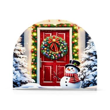 Imagem de Wassud Porta-guardanapos de acrílico para cena de Natal, dispensador de guardanapos de papel moderno em forma de U para mesa, cozinha, sala de jantar, bancada 1 peça (comporta 50-60 guardanapos)