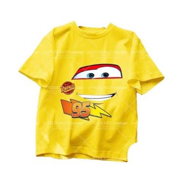 Imagem de Camiseta Infantil Disney Pixar Lightning McQueen, Manga Curta, Carro D