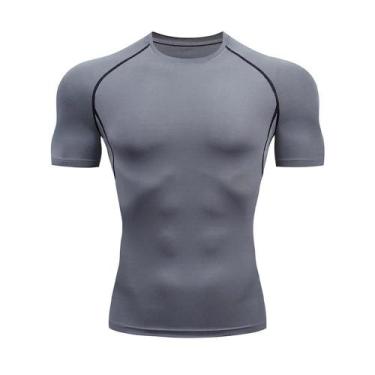 Imagem de Camiseta Masculina de Compressão - Secagem Rápida para Academia e Musc
