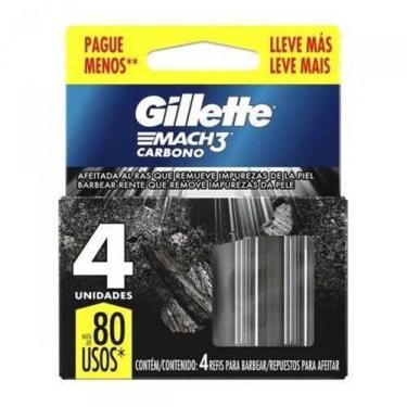 Imagem de Refil para Barbeador Gillette Mach3 Carbono 4 cargas - PROCTER & GAMBL
