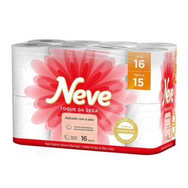 Imagem de Papel Higiênico Neve Toque de Seda Folha Dupla Leve 16 Pague 15
