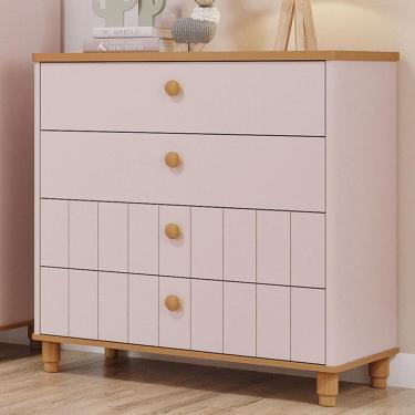 Imagem de Comoda Infantil 4 Gavetas com Pes em MDF Livia Permobili