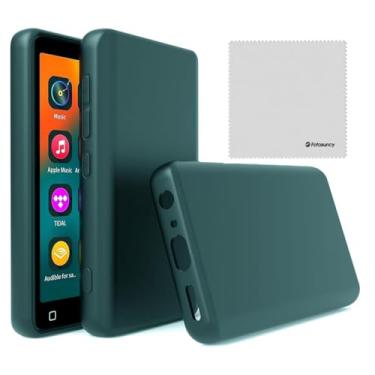 Imagem de Capa para innioasis G1 G3 Mp3 Player 10.2 cm, capa de TPU fosco para leitor de MP3 Player anti-arranhões, capa com absorção de choque, verde escuro