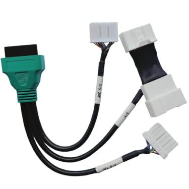 Imagem de Cabo de chicote OBD 3 em 1 modelo 3/Y/X/S CAN Diagnostic, adaptador de scanners de diagnóstico OBD2, conector de ferramenta de leitura de dados CAN Bus, verde, 30 cm