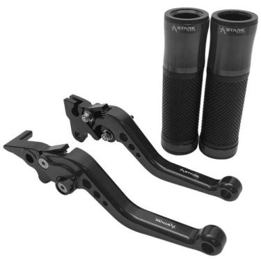Imagem de Kit Manopla Luva Manete Esportivo Stark Honda Cb 300r, Preto