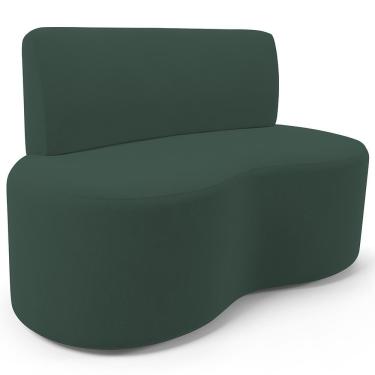 Imagem de Sofá 2 Lugares Orgânico Para Sala De Estar Living Larissa L02 Suede Verde Musgo - Lyam Decor