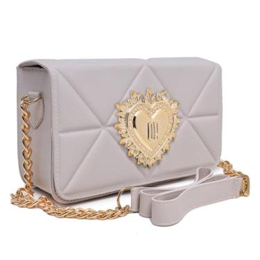 Imagem de Bolsa Feminina Transversal Pequena De Ombro Alça De Corrente (white)