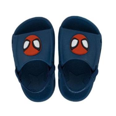 Imagem de Chinelo Slide Infantil Menino Grendene Homem Aranha 23402 Azul-Masculino
