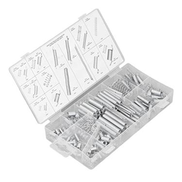 Imagem de Generic Kit de Conjunto de Mola Durável de 200 Unidades para Manutenção DIY, Compressão Resistente e Molas de Extensão para Projetos Domésticos, Material de Aço Galvanizado C75