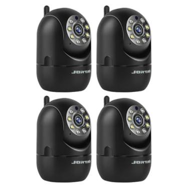 Imagem de ANJ.GG Câmera de Segurança Interna/Externa, Dome, HD 720p/1080p, Detecção de Movimento, Monitoramento Residencial/Pet/Bebê, A10-preto*4, Wi-Fi/Com Fio, Áudio 2 Vias, AC/DC