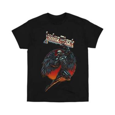 Imagem de Camiseta Unissex De Algodão Com Gola Redonda JUDAS PRIEST Metal Rock M