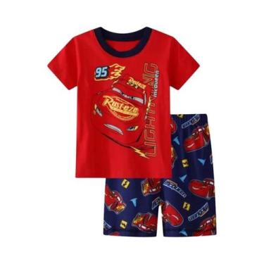 Imagem de Conjunto De Pijamas De Algodão Para Meninos Com Carros, Pisten Cup E L