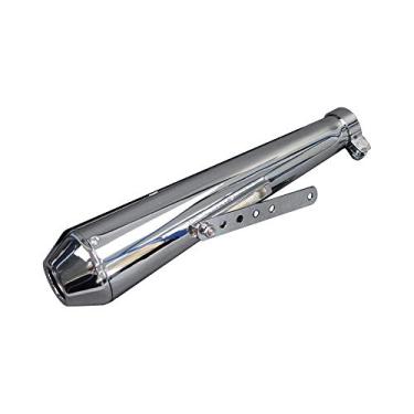 Imagem de Tubo de Silencioso Escape Moto Universal com Construção Aço Inoxidável e Ferro Premium 3 Adaptadores para Retrô Alta Temperatura Longevidade Superior Som Excelente Saída Máxima Aumento Desempenho Deco