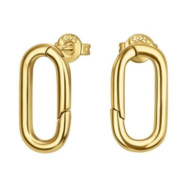 Imagem de Brincos De Argola Minimalistas Em Prata Esterlina 925 Com Pérola E Laç