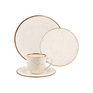Imagem de Aparelho de Jantar Dunna 16 Peças em Porcelana Bianchini Bege
