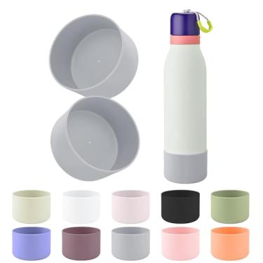 Imagem de BKBY 2 peças de bota de silicone compatíveis com Owala FreeSip Twist 680 g/510 g, capa inferior de manga protetora antiderrapante e anti-arranhões para garrafa de água Owalaa FreeSip Twist