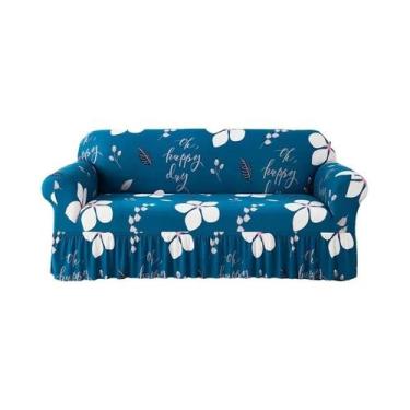 Imagem de Capa De Sofá Antiderrapante Elástica Estampada Protetor De Móveis Para
