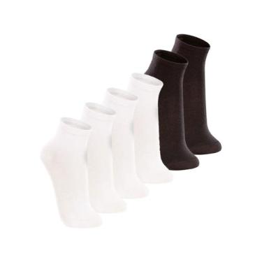 Imagem de Kit com 6 Pares de Meias Cano Médio Lupo 4200-088 Colorido, Branco