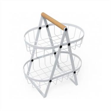 Imagem de Centro de Mesa Fruteira de Vidro 30x14cm – Design Decorativo com Diazao, Com Pé, Ideal para Mesa de Jantar e Decoração Doméstica (Branco)