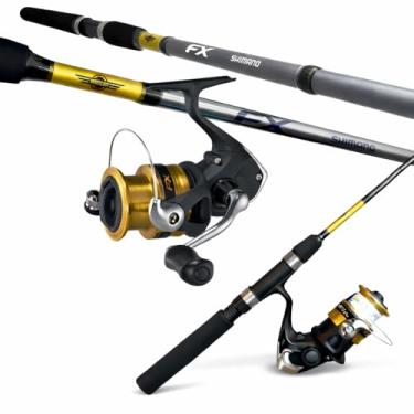 Imagem de KIT DE PESCA PESCARIA CONJUNTO PROFISSIONAL SHIMANO COMPLETO VARA FX 1.82M - 6-14LB E MOLINETE FX 2000 CARRETEL E MANIVELA ALUMINIO - PEIXES MEDIOS - PEIXES ATE 8KG - AGUA DOCE E SALGADA