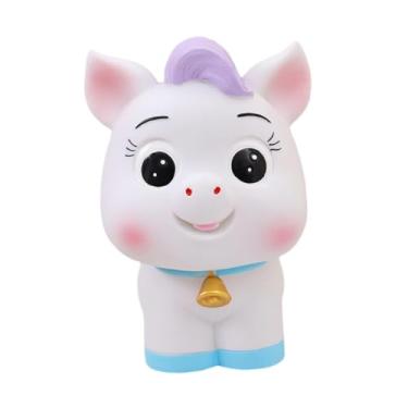 Imagem de Ｂｅｓｇａ Cofrinho em forma de cavalo, um lindo presente de aniversário para sua mesa ou escritório. Ideal para decorar estante, sala de estar, quarto ou, Branco