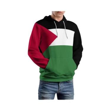 Imagem de Moletom 3D Com Estampa Da Bandeira Da Palestina Para Homens E Mulheres