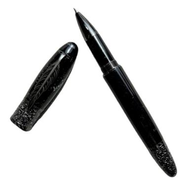Imagem de AEHON Caneta-tinteiro de metal, ponta EF F, minimalista, sofisticada, para negócios, escola, escritório, material de escrita, caneta esferográfica (05, caneta com caixa)