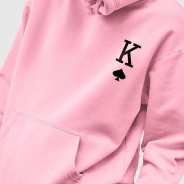 Imagem de Blusa Moletom Genuine Grit Masculina Estampada Algodão 30.1 Rei, Rosa 