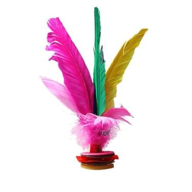 Imagem de 1 Peça Jianzi Chinês Bola de Pena para Chutar Shuttlecock Esportes Tradicionais Exercício com os Pés Diversão Crianças e Adultos